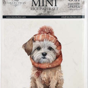 Papier de riz animaux en costumes d'hiver